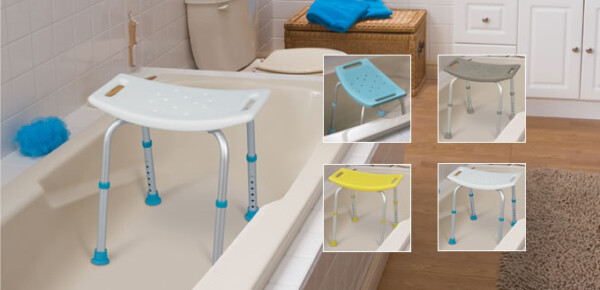 Asientos para baño ajustables, sin respaldo, por AquaSense ®