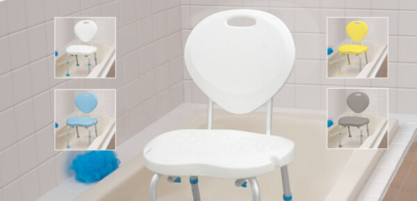 Asientos de bañera con respaldo, de forma ergonómica, AquaSense®