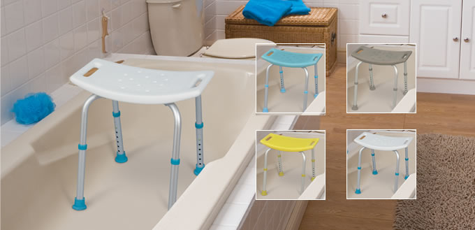 Adjustable Bath Seats without Back, by AquaSense®