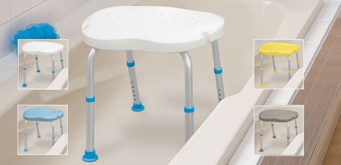 Bath Seats without Backrest, with Ergonomic Shape, by AquaSense®