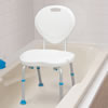 Siège de bain ergonomique avec dossier, par AquaSense®, blanc