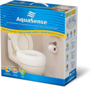 Economy Raised Toilet Seat, By AquaSense®, retail box