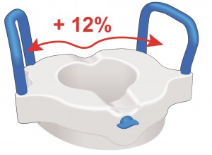 770-618, Raised toilet seat contoured design and 12% wider opening