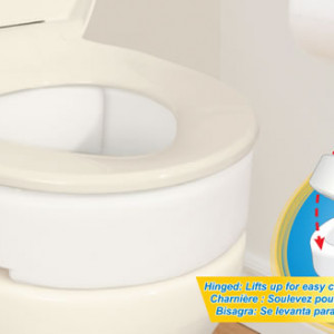 Toilet Seat Risers with Hinge, by AquaSense®