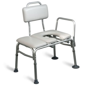 AquaSense Padded Bathtub Transfer Bench With commode opening 