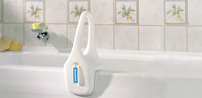 Poignée d'appui pour baignoire, à profil bas, par AquaSense®