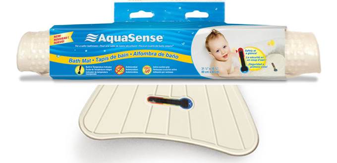 Tapete de Baño con Indicador de Temperatura Incorporado, AquaSense®